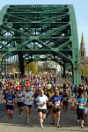Marathon of the North 2012 - Runners crossing Wearmouth Bridge
