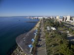 Aerial view of Molos, start and finish of Limassol Half Marathon