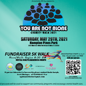 YOU ARE NOT ALONE Charity Run/Walk 5K