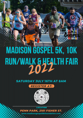 Madison Gospel 5K, 10K, Run/Walk Event & Health Fair 2022