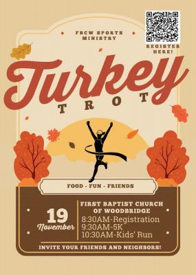 2nd Annual FBCW Turkey Trot and Kid's Fun Run