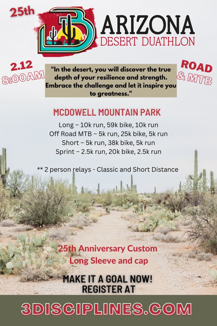 10K, 5K Race ARCHIVED RACE 25th Arizona Desert Duathlon McDowell