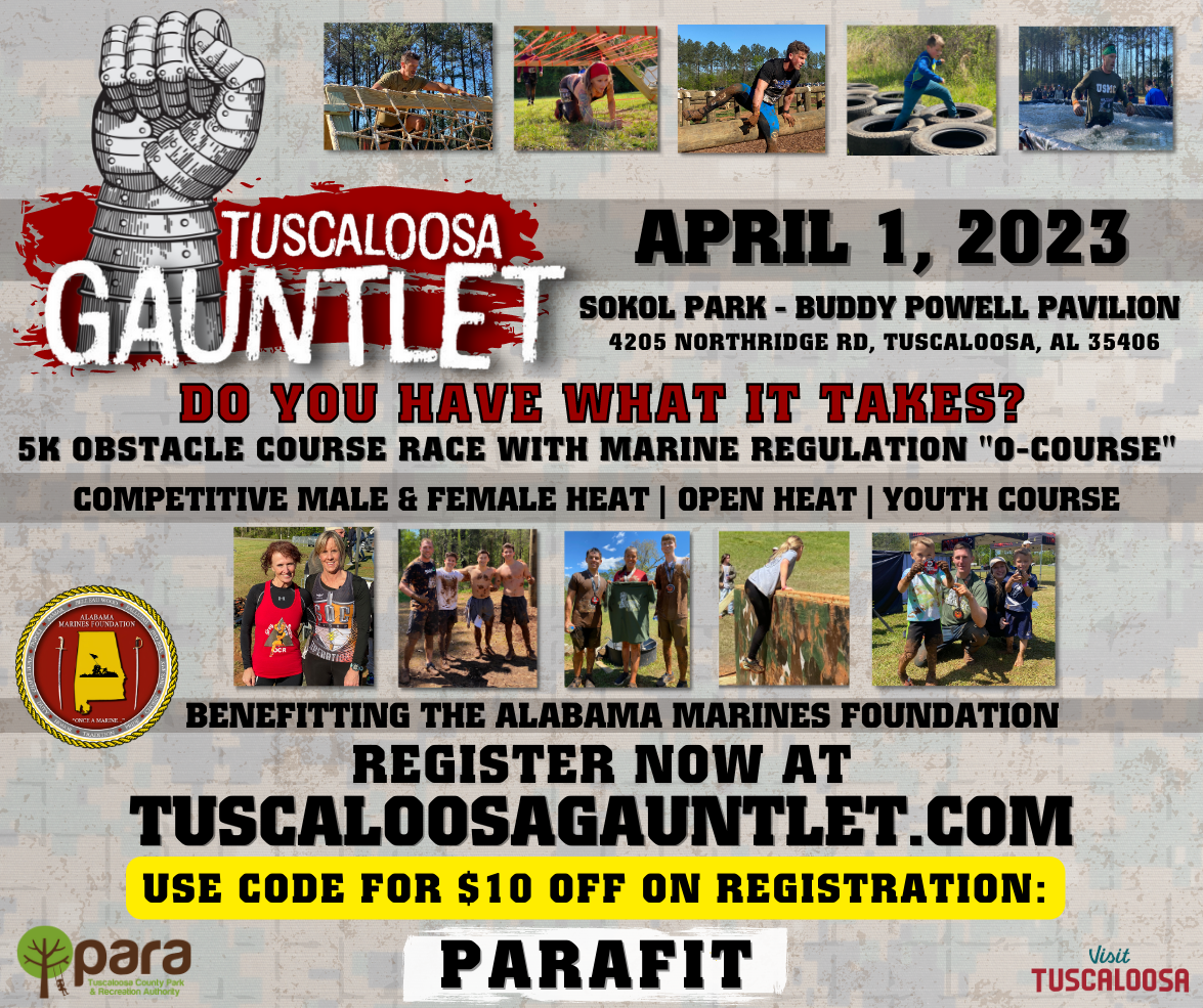 5K Race The Tuscaloosa Gauntlet Buddy Powell Pavilion at Sokol Park