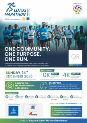 Lotus Marathon - Event of Rotary Club of Mumbai North End